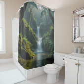 Epic Rainforest Cove Wasserfall gestrichen Duschvorhang (Beispiel)