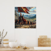 Epic Red Realistic Roman Legion Landscape Poster (Küche)