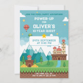 Epic Retro Game Party Einladung (Vorderseite)