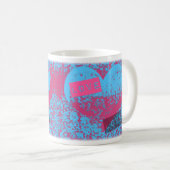 Epic Retro Liebe Herzdesign Kaffeetasse (VorderseiteRechts)