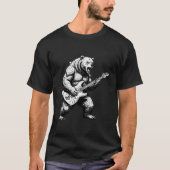 Epic Rock Guitar Bear Black & White Men’s T-Shirt (Vorderseite)