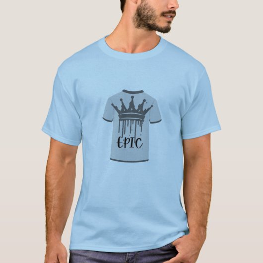 "Epic Royalty" Crown and Grunge Art T - Shirt (Vorderseite)