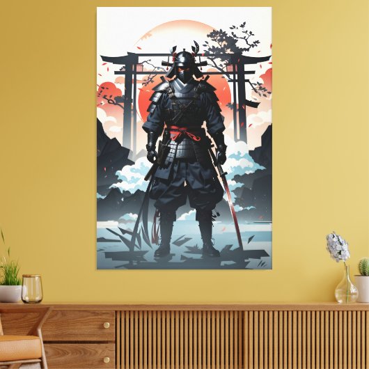 Epic Samurai im Himmel und in Wolken Leinwanddruck (Insitu (Wohnzimmer))