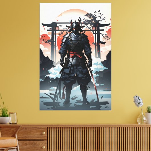 Epic Samurai im Himmel und in Wolken Leinwanddruck (Insitu (Wohnzimmer))