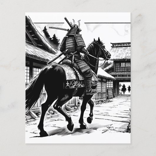 Epic Samurai Rider Manga Art Print Flyer (Vorne)