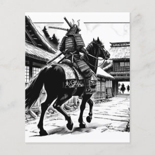Epic Samurai Rider Manga Art Print Flyer