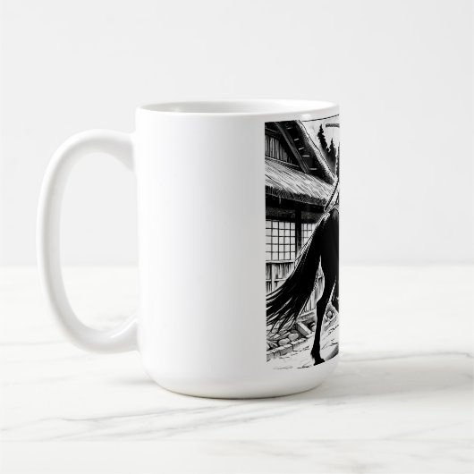 Epic Samurai Rider Manga Art Print Kaffeetasse (Links)