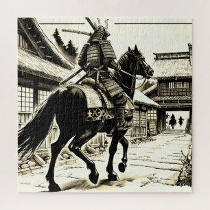 Epic Samurai Rider Manga Art Print Puzzle