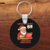 Epic Santa Support s Rebooting Humor Tech Computer Schlüsselanhänger (Vorderseite)