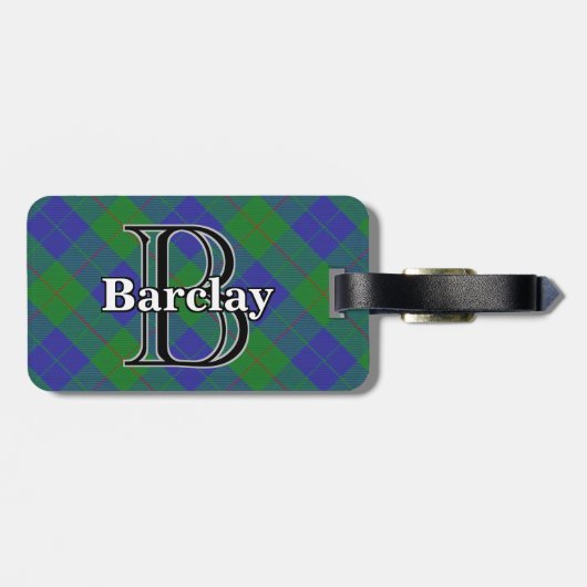 Epic Scotland Clan Barclay Jagd Tartan Gepäckanhänger (Rückseite horizontal)