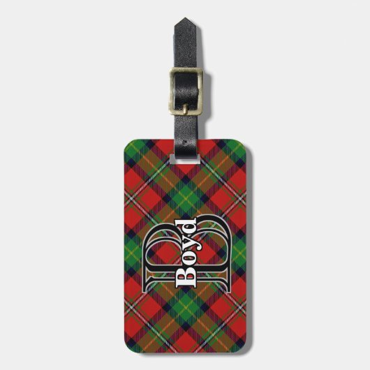 Epic Scotland Clan Boyd Tartan Gepäckanhänger (Vorderseite vertikal)