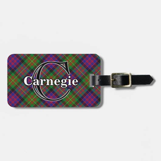 Epic Scotland Clan Carnegie Tartan Gepäckanhänger (Vorderseite horizontal)
