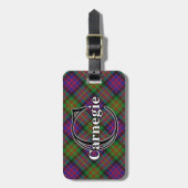 Epic Scotland Clan Carnegie Tartan Gepäckanhänger (Vorderseite vertikal)