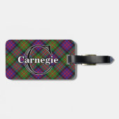 Epic Scotland Clan Carnegie Tartan Gepäckanhänger (Rückseite horizontal)