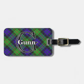 Epic Scotland Clan Gunn Tartan Gepäckanhänger (Vorderseite horizontal)