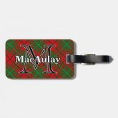 Epic Scotland Clan MacAulay Tartan Gepäckanhänger (Rückseite horizontal)