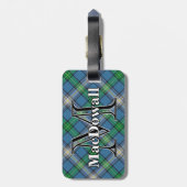 Epic Scotland Clan MacDowall Tartan Gepäckanhänger (Rückseite vertikal)