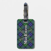 Epic Scotland Clan MacEwen Tartan Gepäckanhänger (Rückseite vertikal)