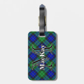 Epic Scotland Clan MacKay Tartan Gepäckanhänger (Rückseite vertikal)