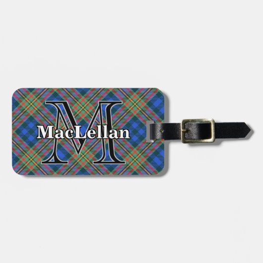 Epic Scotland Clan MacLellan Tartan Gepäckanhänger (Vorderseite horizontal)