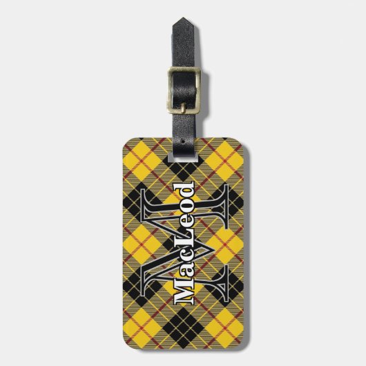 Epic Scotland Clan MacLeod von Lewis Tartan Gepäckanhänger (Vorderseite vertikal)