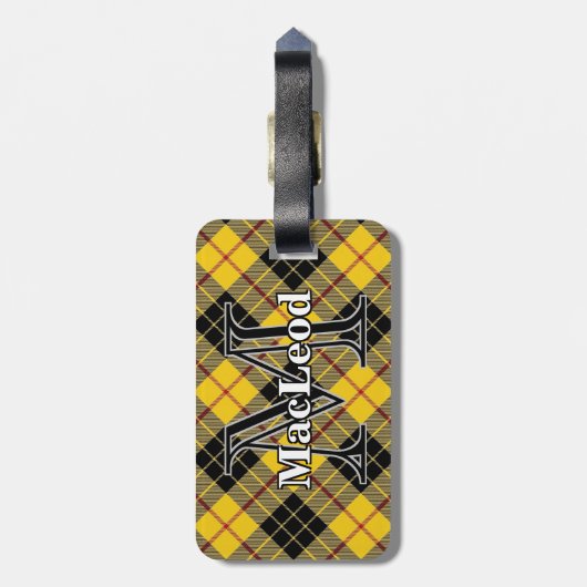 Epic Scotland Clan MacLeod von Lewis Tartan Gepäckanhänger (Rückseite vertikal)