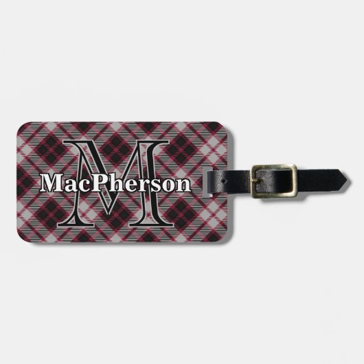 Epic Scotland Clan MacPherson Tartan Gepäckanhänger (Vorderseite horizontal)