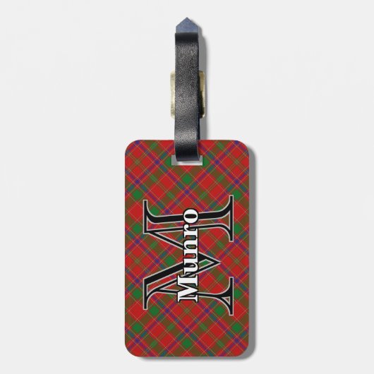 Epic Scotland Clan Munro Tartan Gepäckanhänger (Rückseite vertikal)