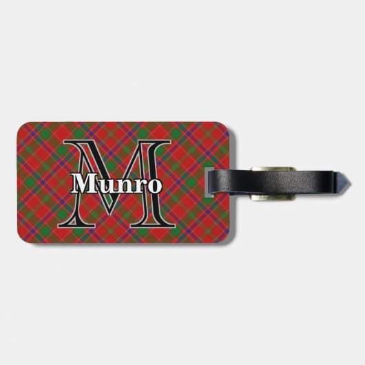 Epic Scotland Clan Munro Tartan Gepäckanhänger (Rückseite horizontal)