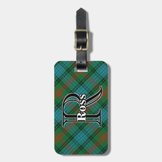 Epic Scotland Clan Ross Tartan Customize Gepäckanhänger (Vorderseite vertikal)