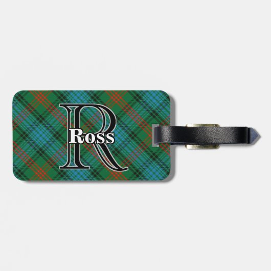 Epic Scotland Clan Ross Tartan Customize Gepäckanhänger (Rückseite horizontal)
