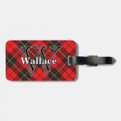 Epic Scotland Clan Wallace Red and Black Tartan Gepäckanhänger (Rückseite horizontal)