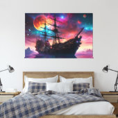Epic Segelschiff Skies and Planets Leinwanddruck (Insitu (Schlafzimmer))