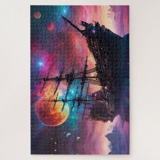 Epic Segelschiff Skies and Planets Puzzle (Vertikal)