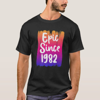 Epic Seit 1982 T 40th Birthday Grafik Design T-Shirt