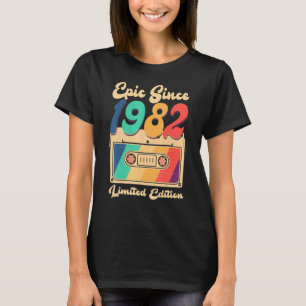 Epic Seit 1982 Vintage Kassette Geburtstag Frauen T-Shirt