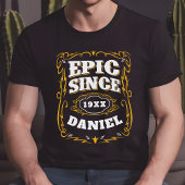 Epic seit der Geburt Personalisierten Jahr und Nam Tri-Blend Shirt