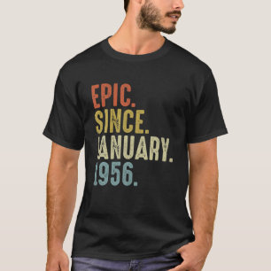 Epic Seit Januar 1956 66. Geburtstag 66 Jahre alt T-Shirt