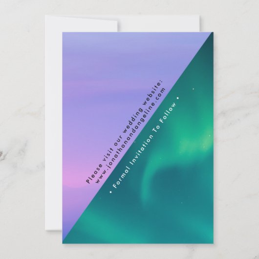 Epic Sky Save the Date Minimalistisch Wedding Einladung (Rückseite)