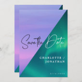 Epic Sky Save the Date Minimalistisch Wedding Einladung (Vorne/Hinten)