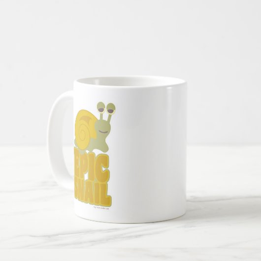 Epic Snail Fun Parody Cartoon Mollusk Kaffeetasse (Vorderseite Links)