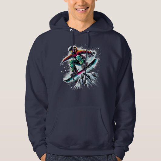 Epic Snowboarder in Aktion Hoodie (Vorderseite)