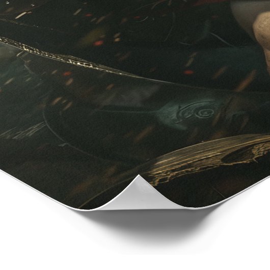 Epic Spartan Warriors Battle Scene Poster (Ecke)