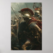 Epic Spartan Warriors Battle Scene Poster (Vorne)