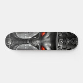 Epic Steampunk Alien Skateboard Design (Horizontal)
