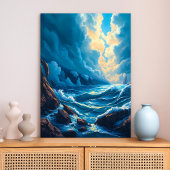 Epic Storm Seascape Wall Art Leinwanddruck
