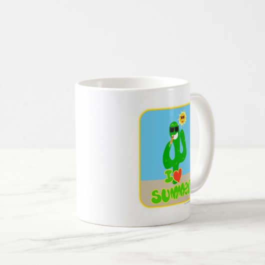 Epic Summer Liebe Cactus Cartoon Fun Kaffeetasse (VorderseiteRechts)