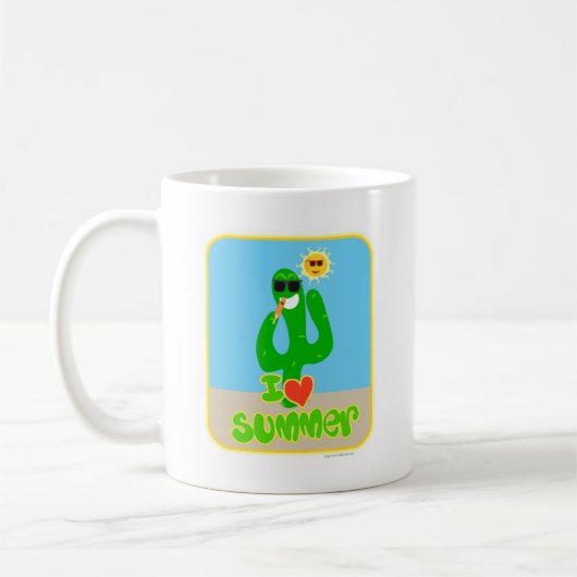 Epic Summer Liebe Cactus Cartoon Fun Kaffeetasse (Links)
