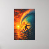Epic Sunset Surf Wave - Ocean Leinwand Mauer (Vorderseite)