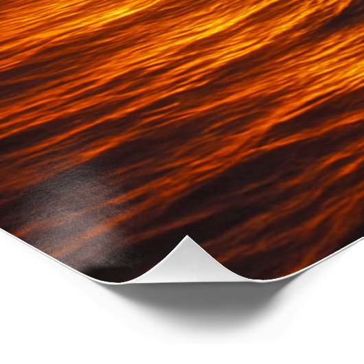 Epic Sunset Wave Surfer - Ocean Art Poster (Ecke)